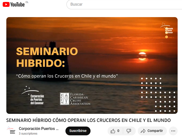 Video seminario híbrido “Cómo Operan los Cruceros en Chile y el Mundo”